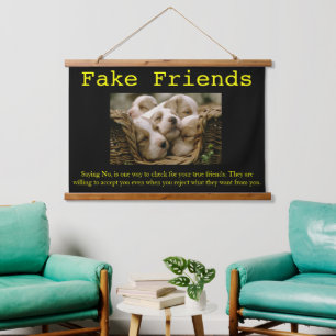 Tapisserie Suspendue LOVE Puppies ensemble dans un panier Hanging le mo