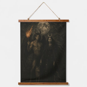 Tapisserie Suspendue Lucifer et Diana - Illustration de la Nocturne de 