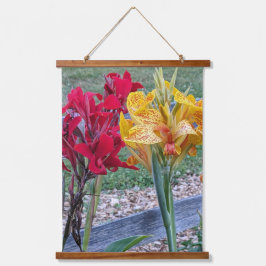 Tapisserie Suspendue Lys de canne rouge et jaune Floral