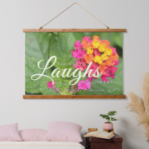 Tapisserie Suspendue Magnifique citation Florale Emerson
