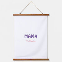 Mama mères heureuses rétro violet ajouter nom text
