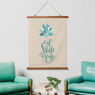 Tapisserie Suspendue Mangez le Yoga Lotus