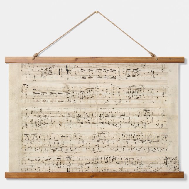 Tapisserie Suspendue Manuscrit de la Chopin de musique de la feuille d' (Devant)