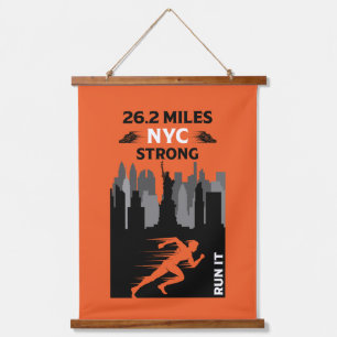 Tapisserie Suspendue Marathon Runner New York 26.2