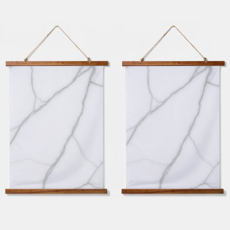 Tapisserie Suspendue Marbre Blanc