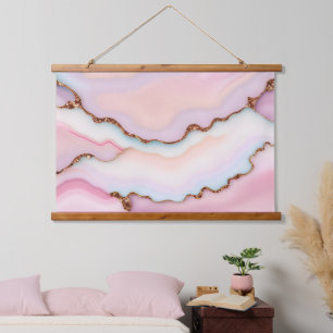 Tapisserie Suspendue Marbre rose clair Agate Collection moderne