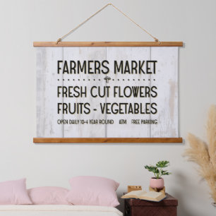 TAPISSERIE SUSPENDUE MARCHÉ DE PRODUCTEURS