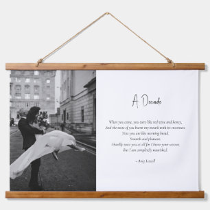 Tapisserie Suspendue Mariage Anniversaire Personnalisé Photo Love Poem