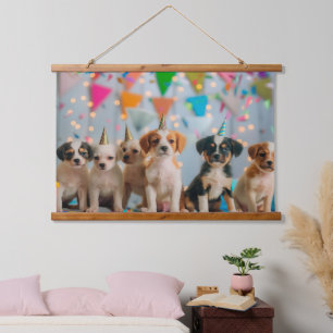 Tapisserie Suspendue Marionnettes mignonnes Design de fête d'anniversai