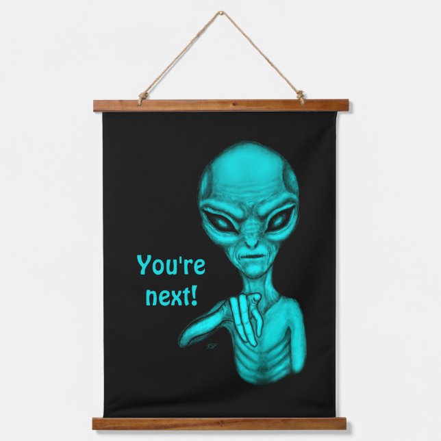 Tapisserie Suspendue Mauvais Alien, Tu es le prochain ! (Recto)