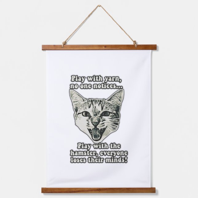 Tapisserie Suspendue Mème de chat amusant pour les personnes et les amo (Recto)