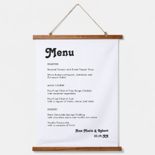 Tapisserie Suspendue Menu Retro les années 70 Mariage Suspendu Tapisser
