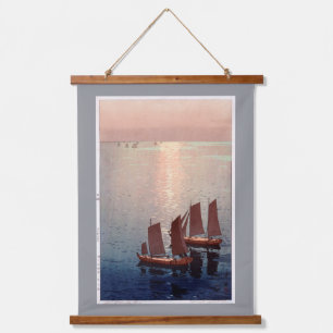 Tapisserie Suspendue Mer scintillante, Hiroshi Yoshida, Découpe