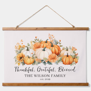 Tapisserie Suspendue Merci Grateful Blessed Automne Citrouille Nom de f