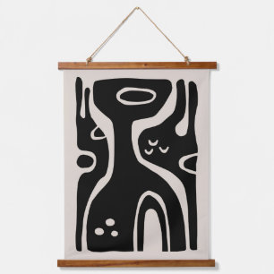 Tapisserie Suspendue Mid-Century Moderne biologique Abstrait