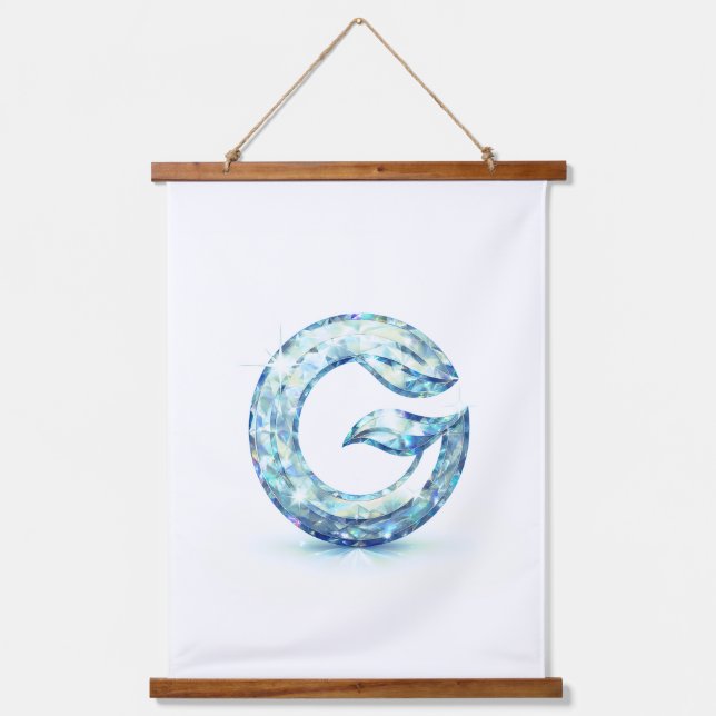 Tapisserie Suspendue Minimal Letter G Button | Modern Initial Badge  (Recto)