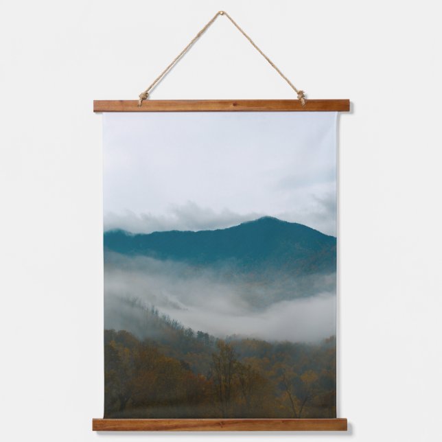 Tapisserie Suspendue Misty Mountain au début de l'automne (Recto)