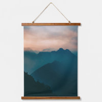 Misty Mountain Cloudscape à Dawn Wood Tpped