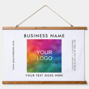 Tapisserie Suspendue Modèle de texte du logo de l'entreprise