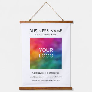 Tapisserie Suspendue Modèle de texte du logo de l'entreprise personnali