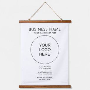 Tapisserie Suspendue Modèle personnalisable du logo de l'entreprise