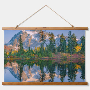 Tapisserie Suspendue Mont Shuksan reflété dans le lac Reflection