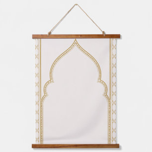 Tapisserie Suspendue Moroccan Arch Wall Tapestry, Neutral Beige