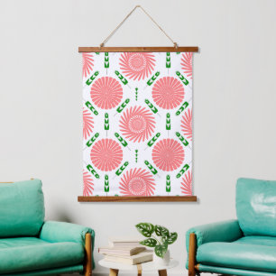 Tapisserie Suspendue motif aux fleurs roses