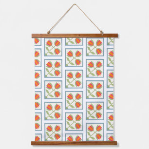 Tapisserie Suspendue Motif de fleurs décoratives modernes