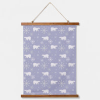 Motif de Noël avec ours polaires et flocons de nei