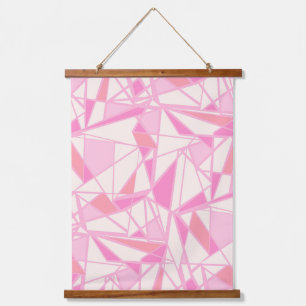 Tapisserie Suspendue Motif géométrique couleur rose abstrait
