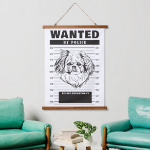 Tapisserie Suspendue Mugshot recherché de Yorkshire Terrier
