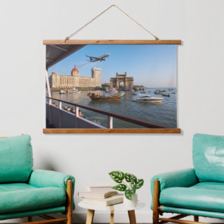 Tapisserie Suspendue Mumbai Harbor Hanging Wall Scroll  91x66cm