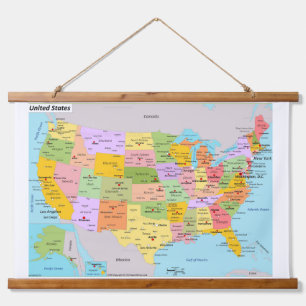 Tapisserie Suspendue Mur de cartes US