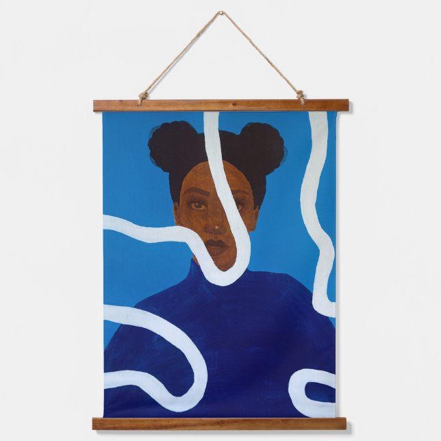 Tapisserie Suspendue Muse bleue (Recto)
