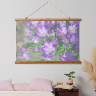 Tapisserie Suspendue Nature Pale Purple Pastel Crocus Fleurs Florales