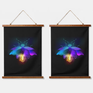 Tapisserie Suspendue Neon Firefly sur noir