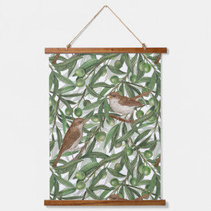 Tapisserie Suspendue Nightingales dans l'olivier