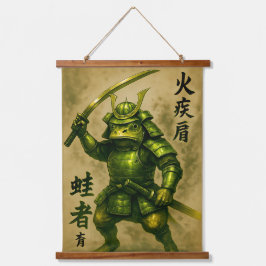 Tapisserie Suspendue Noble grenouille Samurai