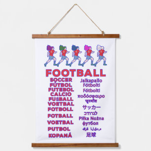 Tapisserie Suspendue Noms de footballeuses multilingues pour fans de sp