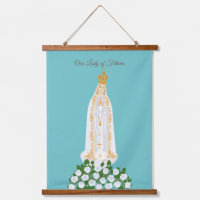 Notre-Dame de Fatima et roses blanches