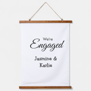 Tapisserie Suspendue Nous sommes un couple fiancé nom romantique simple