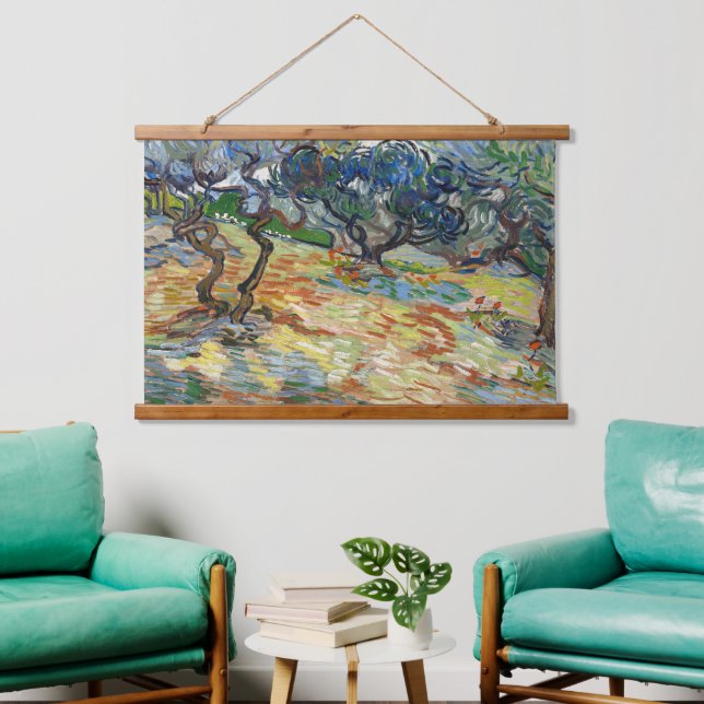 Tapisserie Suspendue Olive Trees par Vincent Van Gogh (Salon)