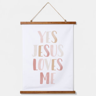 Tapisserie Suspendue Oui Jésus M'Aime Pink Girl Décor