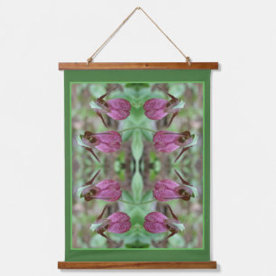 Tapisserie Suspendue Paire Abstraite Pink Lady Slipper Orchid