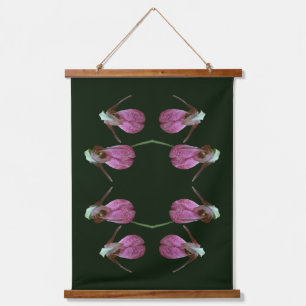 Tapisserie Suspendue Paire Abstraite Pink Lady Slipper Orchid