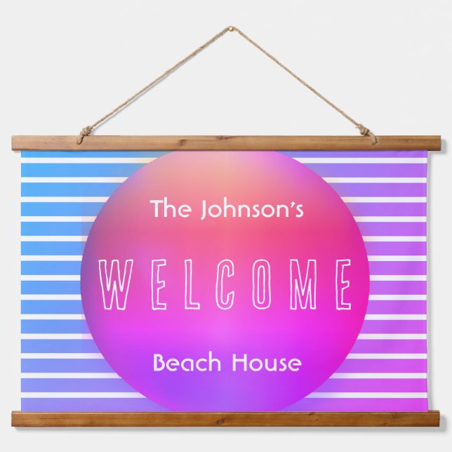 Tapisserie Suspendue Panneau Maison de plage personnalisée (Devant)