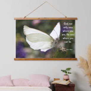 Tapisserie Suspendue Papier peint papillon inspirant suspendu
