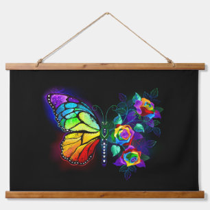 Tapisserie Suspendue Papillon arc-en-ciel