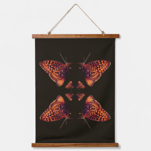 Tapisserie Suspendue Papillon orange Nature Abstrait